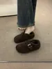 Zapatos de Algodón Birkenstock para Mujer Estilo Bosque con Aumento de Altura, Cobertura Total, Felpa, Forro Polar, Zapatos Peludos para Otoño/Invierno 2026, Mocasines, Zapatos de Algodón Wanwan