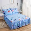 Saia de Cama Dupla Renda Transfronteiriça Conjunto de Três Peças Cobertura de Cama Espessa Antiderrapante Saia de Cama Cobertura de Cama de Peça Única Saia de Cama Atacado