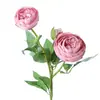 Flor artificial camelia flor falsa europea rosa de té Lulian flor de mesa decoración del hogar boda outlet de fábrica de flores artificiales