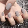 Uñas Postizas Estilo Ins Manicura Transfronteriza Uñas Cortas Cuadradas Uñas Postizas Color Puro Sencillos Parches de Manicura Uñas Postizas para Mujer