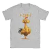 Camiseta Divertida de Pollo F-Caw-F para Hombre, Camiseta de Algodón Interesante, Camiseta de Verano con Cuello Redondo Estilo Harajuku con Estampado Oversize