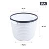 Cesta de almacenamiento de plástico con patrón de lino al por mayor de fábrica PP redonda para baño, cesto para ropa sucia, cesta para organizar juguetes de niños