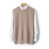 Colete Tricotado sem Mangas 100% Lã Pura para Homem, Novo Estilo Jacquard Outono/Inverno Versátil Casual