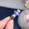 ¡Anillo de Tanzanita Natural! ¡Impresionante color morado, cuerpo impecable, engastado expertamente en plata 925! Piedra principal 5*7mm