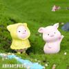 Adornos de micropaisaje adornos carnosos impermeable amarillo a cuestas mochila plástico adornos de animales pequeños adornos de bonsái