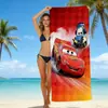 Toalla de Playa para Niños con Temática de Dibujos Animados Cars Mcqueen Toalla de Playa para la Costa Toalla de Baño de Microfibra