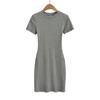 G007-24 Vestido tubo de manga corta con cuello redondo, ajustado, sexy, estilo coreano, para principios de primavera, para chicas calientes, estilo puro deseo
