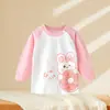 Ropa interior para bebé algodón puro capa base infantil top para bebé prenda de una pieza uso primavera y otoño camiseta de manga larga para niñas pijama para niños