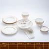 Juego de Vajilla de Cerámica de Jingdezhen Lago de los Cisnes 28 56 Tazones y Platos de Porcelana Fina Regalos para el Hogar Logotipo Personalizado Venta al por Mayor