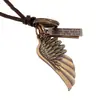 Collar de Cuero Alas de Ángel AliExpress Collar Popular Europeo y Americano de Cuero Vacuno Caliente Lote Directo de Fábrica