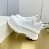 Versión de Alta Gama de Guangzhou~ Zapatos Tipo Eva Dad para Mujer con Suelas Gruesas y Cremallera Frontal, Zapatos que Aumentan la Altura, Tenis Elásticos Blancos para Hombre, Zapatos de Pareja