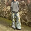 Moletom Cinza Escuro Bordado com Letras Estilo Retrô Americano para Mulheres, Casaco com Capuz Pesado da Moda de Outono, Jaqueta High Street para Casais