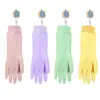 Guantes de Terciopelo Roscados para Lavar Platos, Guantes para Tareas Domésticas y Lavar Platos, Terciopelo de Limpieza Espesado y Duradero para Cocina, Guantes Domésticos Cálidos e Impermeables