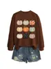 Nove estampas diferentes de abóbora 6 comércio exterior transfronteiriço Amazon atacado feminino solta casual plus size moda moletom