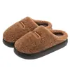 2026 Nuevas Pantuflas de Piel Semi-Cubiertas Temporada Otoño e Invierno Más Terciopelo Suela Gruesa Antideslizantes Hogar Cálidas Pantuflas de Algodón Peludo Unisex