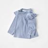 Ropa para Bebé Multicolor Camiseta Base Bordada con Corazones Camiseta de Manga Larga Versátil para Primavera y Otoño Top Elegante