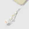 Exquisito Moda Dibujos Animados Perla de Imitación Diamante de Imitación Estrella Lazo Animales Afelpados Oso de Resina Llavero Colgante de Bolsa