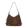Bolsas Nova Bolsa Feminina Luxo Acessível Bolsa de Nicho Coreana de Nicho Camurça Feminina Grande Capacidade Bolsa Carteiro Transversal de Ombro