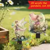 Fada Transfronteiriça no Jardim de Flores Filme Colorido Acrílico 2D Inserção no Solo com Cores Deslumbrantes para Decoração de Jardim Exterior Gramado