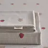 Novo Estilo Conjunto de Lençol de Baixo com Elástico em Algodão Puro de Tecido Grosso com Estampa Simples, Adequado para Casa e Dormitório, Capa de Colchão e Lençol de Solteiro Laváveis à Máquina