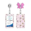 Set de Porta Credencial Acrílico con Hebilla Retráctil de Tirón Fácil y Lazo Dulce para Enfermeras, Estudiantes y Trabajadores