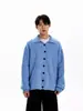 Cárdigan de Punto a Cuadros Retro Americano de Gama Alta Color Sólido Suéter Holgado Guapo de Otoño para Hombre Pareja Ins