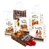 Bd249 Exportação Outono Ação de Graças Abóbora Anão Carro Festival da Colheita Festa Presente Doce Bolsa de Mão