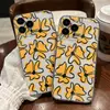Diseño Popular Transfronterizo de Flor Amarilla tipo Graffiti Adecuado para Funda de Teléfono Premium iPhone 17 Apple 18Pm Cubierta Protectora Transparente