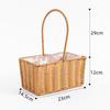 Cesta de flores de huevo tejida de plástico ratán para arreglo floral de confinamiento, cesta de flores tejida a mano, ramo de regalo para novias, cesta de flores portátil