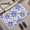 Alfombrilla de Baño de Tierra de Diatomeas Secado Rápido Estereoscópica 3D Absorbente Antideslizante Felpudo para Puerta de Inodoro Dibujos Animados