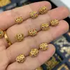 Plata de ley 925 chapada en oro para todo el cuerpo, estilo antiguo Seiko, columna de dragón dorado, agujero recto, accesorios huecos, pulsera DIY, collar, nuevos accesorios chinos
