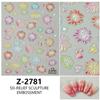 Redanco nuevo adhesivo de red para uñas con relieve 5D, rojo de moda, concha, fuegos artificiales de primavera ligera, adhesivo de uñas tridimensional Z-2781