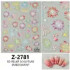 Redanco nuevos adhesivos para uñas en relieve 5D concha luz primavera fuegos artificiales adhesivos para uñas estéreo al por mayor Z-2781