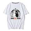 Teoría de la bala rueda de bala rota juego de baile anime periférico levanta la mano oso sonrisa oso manga corta principal camiseta de algodón verano