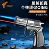 Encendedor Creativo en Forma de Pistola Chorro Directo Llama Azul Láser Infrarrojo 2 en 1 Lanzallamas Encendedor de Cigarros Modelo Nuevo