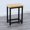 Bancos de Taller, Bancos de Operación de Fábrica, Bancos de Trabajo, Taburetes Cuadrados Pequeños de Acero y Madera, Bancos de Hierro para Comida Rápida, Bancos Metálicos de Entrenamiento