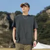 Verão nova camiseta regular gola redonda manga curta macacão bordado logotipo impressão roupa de classe roupa de fábrica publicidade camisa impressão lote