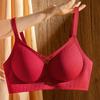 Ropa interior sin costuras ahuecada para mujer, soporte suave tipo jalea, realce para busto pequeño, anti-flacidez, sujetador sin aros para comercio exterior
