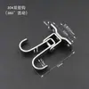 Mini gancho de acero inoxidable de carga sólida para baño, cocina, pared trasera de la puerta, gancho de metal perforado para ropa, gancho para objetos pequeños y bolsas