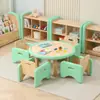 Gabinete de Esquina Tapizado Suave de Madera Maciza para Guardería Día de Jardín de Infancia Mesa y Silla Tapizadas Suaves para Educación Temprana Infantil Gabinete Divisor de Juguetes Gabinete de Materiales Educativos Montessori