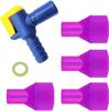Venta Caliente de Amazon 6 Piezas Boca de Succión de Silicona Combinación Multicolor Mordida Montar Bolsa de Agua Grado Alimenticio Mordida
