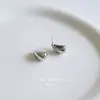 Brincos de Argola de Prata 925 com Agulha, Cor Dourado Branco Metálico, Formato de Gota d'Água, Simples e Elegantes, Versáteis, de Nicho, Exagerados, Brincos de Luxo