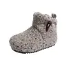 Botas Birkenstock Estilo Francés Ins Otoño e Invierno 2026 Nuevo Estilo Coreano Estilo Pequeño Fragante para Niñas Botas de Piel Zapatos de Algodón Cálidos con Forro de Lana