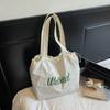 Bolsa de Hombro Relajante para Mujer 2025 Nueva Bolsa de Tela con Cordón Ligera para Viajar de un Lado a Otro Bolsa de Hombro de Gran Capacidad