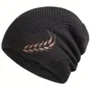 Gorro de Invierno para Hombre con Forro de Lana, Gorro Grueso Tejido para Ciclismo Invernal, Protección para los Oídos, Gorro de Punto Resistente al Frío, Resistente al Viento para Exteriores y Moderno