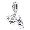 Contas Prateadas em Formato de Coração Mais Vendidas da Amazon com Coração de Amor Acessórios para Pulseira DIY em Formato de Coração para o Dia dos Namorados Chinês