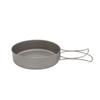Sartén de titanio puro para exteriores de 0,5 l, vajilla para acampar, utensilios de cocina para exteriores, sartén portátil para acampar, plato de fruta para el hogar