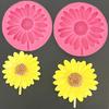 Molde de Silicona Girasol Margarita Flor Sol Molde para Fondant Chocolate Decoración de Pastel Molde para Hornear DIY
