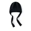 Gorro de cachemira 100% puro para mujer, moderno y sencillo, cálido para otoño e invierno, nuevo diseño de color liso con cordón, estilo trenzado y gorro de punto que cubre las orejas