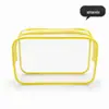 Bolsa de Cosméticos de PVC Multicor, Grande Capacidade, Conveniente para Viagem, Necessaire Transparente, Bolsa de Cosméticos, Pronta para Atacado